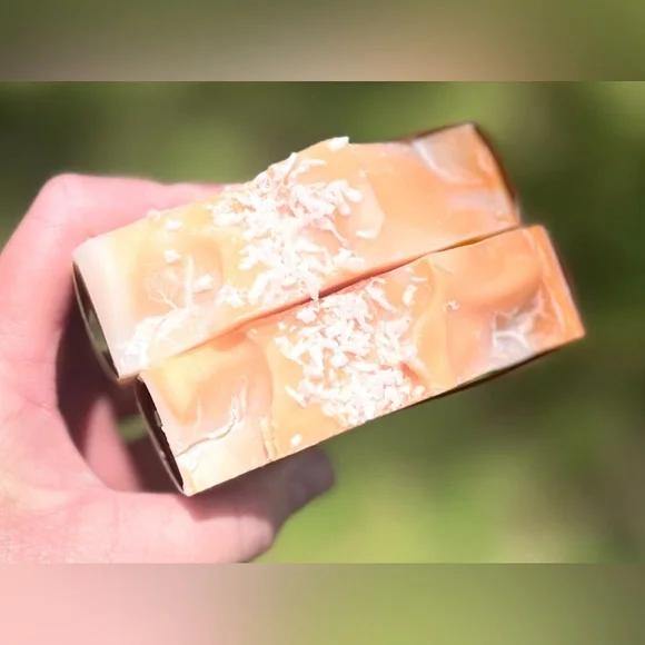 Artisan Soap Fresh Citrus with Organic Coconut Shavings Handcrafted by Me - Picture 3 of 3